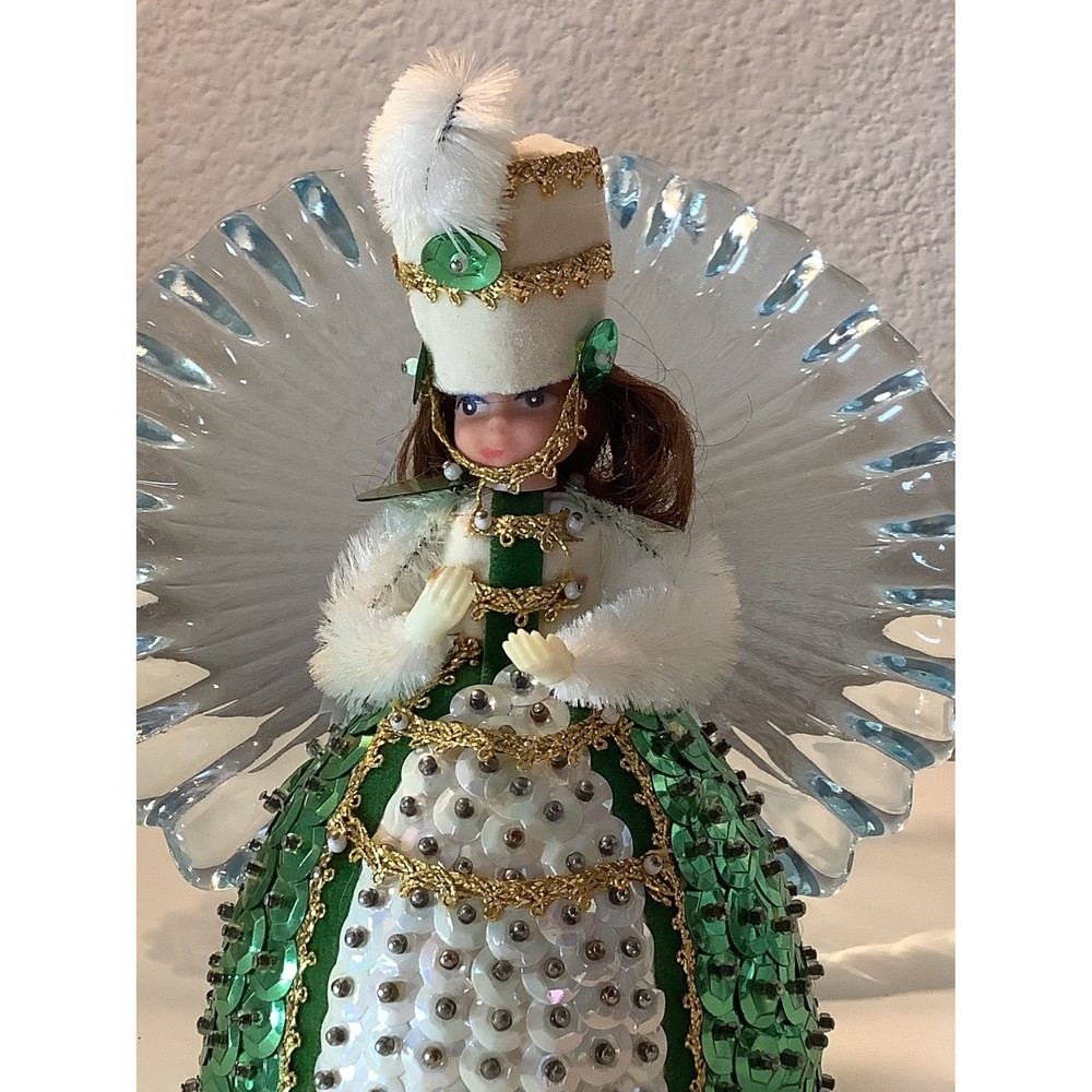 1970s Lil Missy Beaded Sequin Majorette #13332 Doll Great St. Patrick's Day Gift